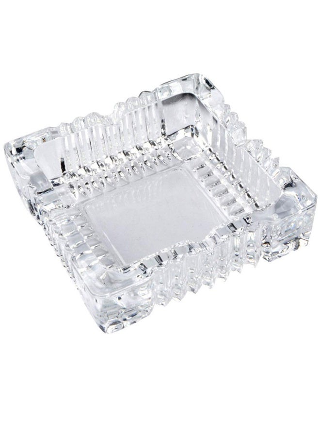 ZLY 2PCS 4 inch Ashtray,Square Tabletop Glass Ashtray Smoke Collectible Tribal Decoration - Image 2